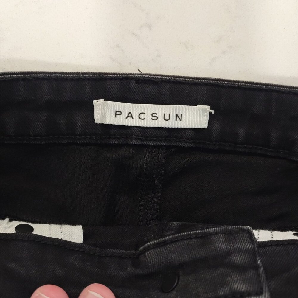 Pacsun Shorts Womens Sz 10 Black Cut-off 2" Inseam Summer Faded High Rise Grunge - Picture 9 of 16